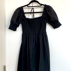 Athena nap dress (black polka dot)